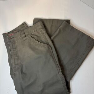 Craftsman Men Carpenter Pants Workwear Gray Canvas Size 36x27 READ Sears Vintage